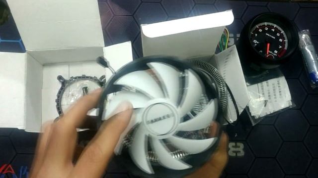РАСПАКОВКА ALIEXPRESS ТАХОМЕТР ДЛЯ АВТО ВЫНОСНОЙ КУЛЕР ВЕНТИЛЯТОР ДЛЯ ПРОЦЕССОРА RGB CPU PC AUTO DIY