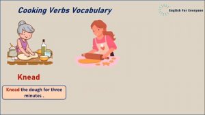 Cooking Verbs in English -Cooking Vocabulary (with examples )