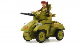 Собираем броневик Ferret Scout Car из ЛЕГО - конструктор Sluban Армия M38-B0710