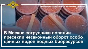 В Москве сотрудники полиции пресекли незаконный оборот особо ценных видов водных биоресурсов