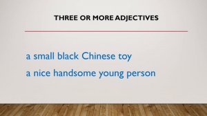 Сын атоочтун колдонуу тартиби. Англис тили. Грамматика. Adjective Order. English Grammar.