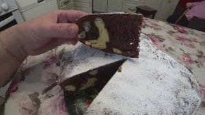 Шоколадный пирог с творожной массой