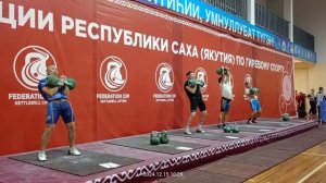 Кубок федерации по гиревому спорту РС(Я),с.Намцы 13-15 декабря 2024г.,толчок ветераны 78 кг и 85 кг.