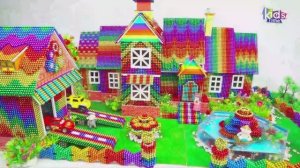 Магнитные шарики - Как Построить Виллу Rainbow Garden С Гаражом На Две Машины И Аквариумом