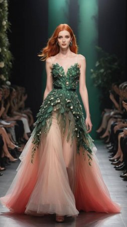 Гламурный подиум: Emerald Tulle Dress with 3D Flowers!  #fashion #dress #платья