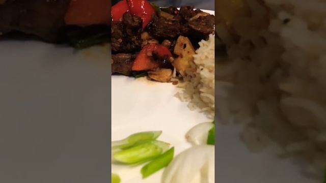 Vietnamese beef and mushroom with garlic fried rice #food #chef