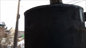 Печь на шинах с камерой дожигания.