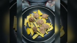 Картошка с ливерной колбасой