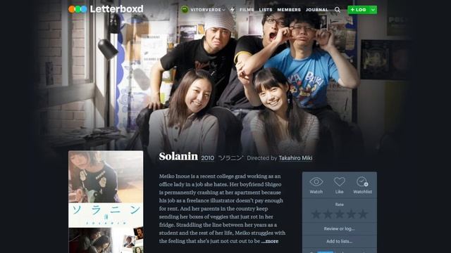 fizeram um FILME do MANGÁ de Solanin смотреть онлайн