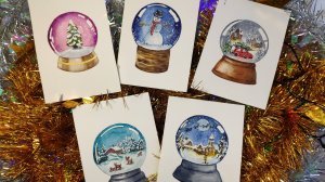 СКОРО!!! Акварельный марафон "Снежные шары"