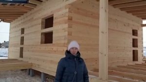 11.02.2023. г. Кострома п."Малиновка" размер Дома 6х11 +мансарда. Профилированный брус 145х195 мм.