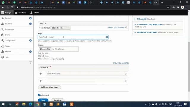 4. Drupal 9 Tutorial:  How to create tags in Drupal 9  | Drupal 9 Tutorial| Drupal Training India