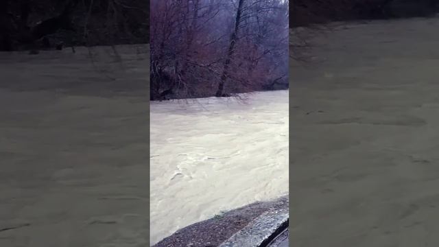 Мощная горная река Западный Дагомыс в сильный ливень🌧️