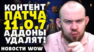 КОНТЕНТ ПАТЧА 11.0.7 АДДОНЫ УДАЛЯТ! НОВОСТИ ВОВ WORLD OF WARCRAFT WOW ВОВ THE WAR WITHIN 11.0.7