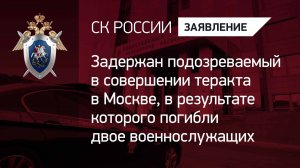 Задержан подозреваемый в совершении теракта в Москве, в результате которого погибли военнослужащие