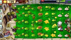 играем в Зомби против растений 1 часть