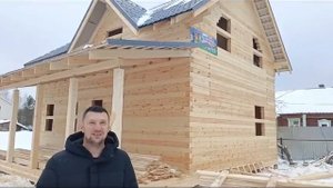 5 февраля 2024 г. Дом из бруса 1,5 этажа. Проект Д-2 005 " Дедовск"