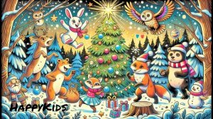 Лесные звери Новый год встречают