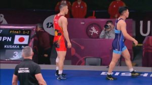 ФИНАЛ! 77 КГ: АКЖОЛ МАХМУДОВ - НАО КУСАКА(Япония) / Азия чемпионаты 2024 / Грек-рим