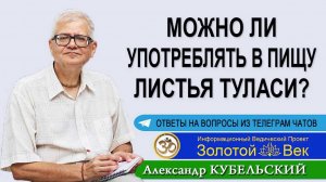 Можно ли употреблять в пищу листья Туласи?