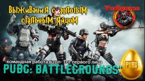 #Pubg Battlegrounds выживание с стальным яйцом, команда топ- 1 от первого лица.