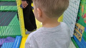 We run with the child on the playground and play tag