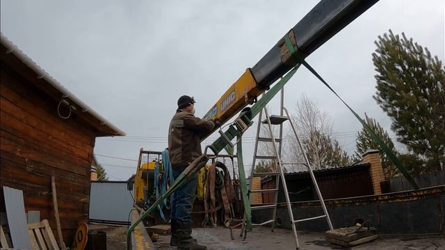 Покраска стрелы Юник 330.