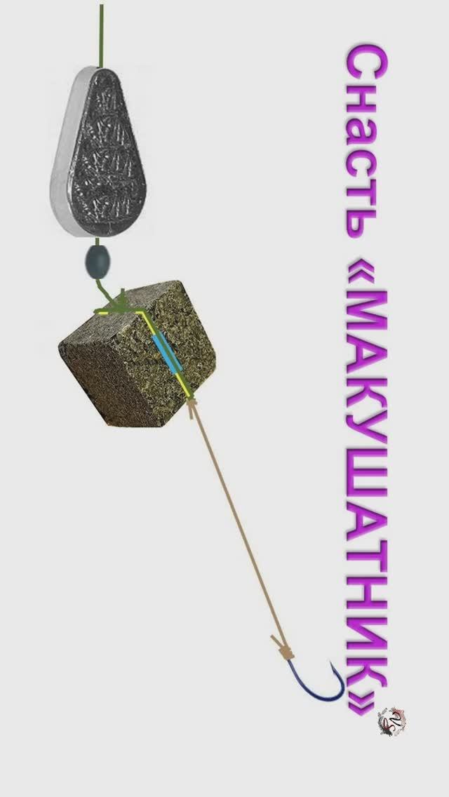 донная снасть для течения и стоячей воды. Макушатник. Схема изготовления. Рыбалка. Fishing #shorts смотреть онлайн