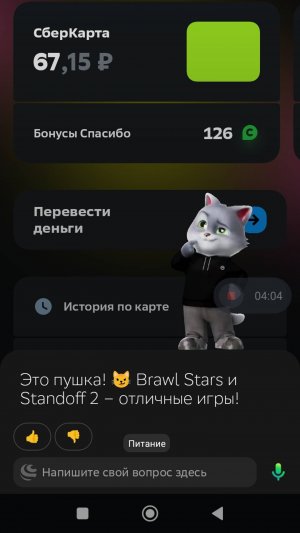 Разговориваю с Сбер Котом