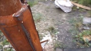 печь на шинах, резине .Отопление на халяву.