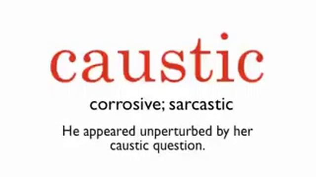 Study in the USA US School Accept SAT test prep vocabulary  caustic
