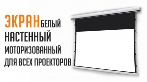 Экран настенный моторизованный 120" белый для всех проекторов