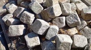 Брусчатка гранитного плитняка колото-галтованная 10х10см