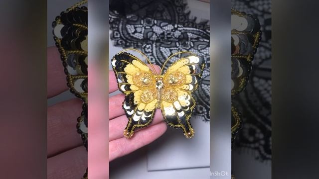 Брошь бабочка из бисера | brooch butterfly handmade | Брошка насекомое