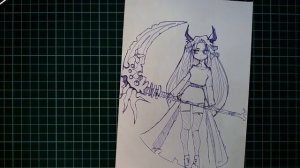 Арт процесс как нарисовать аниме демона девушку / Art process - how to draw anime demon