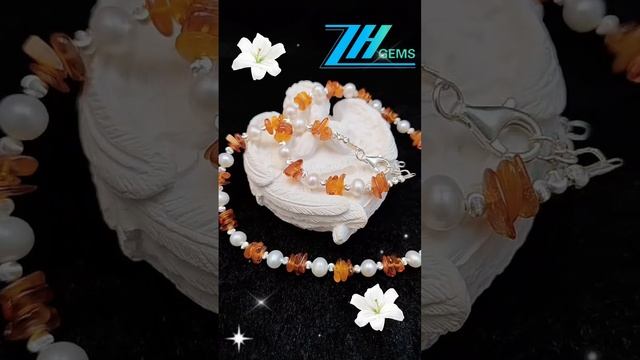 GN-20241219-01 Authentic Amber And Freshwater Pearl Necklace Natural Baltic Amber gemstone necklace