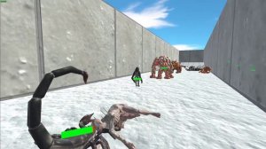 ⚡ Remastered Scorpion Death Run with HP Bar. Animal Revolt Battle Simulator