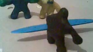 бой пластилиновых человечков