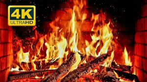 КАМИН 4К 🔥 FIREPLACE 4K | Звуки камина и Треск огня