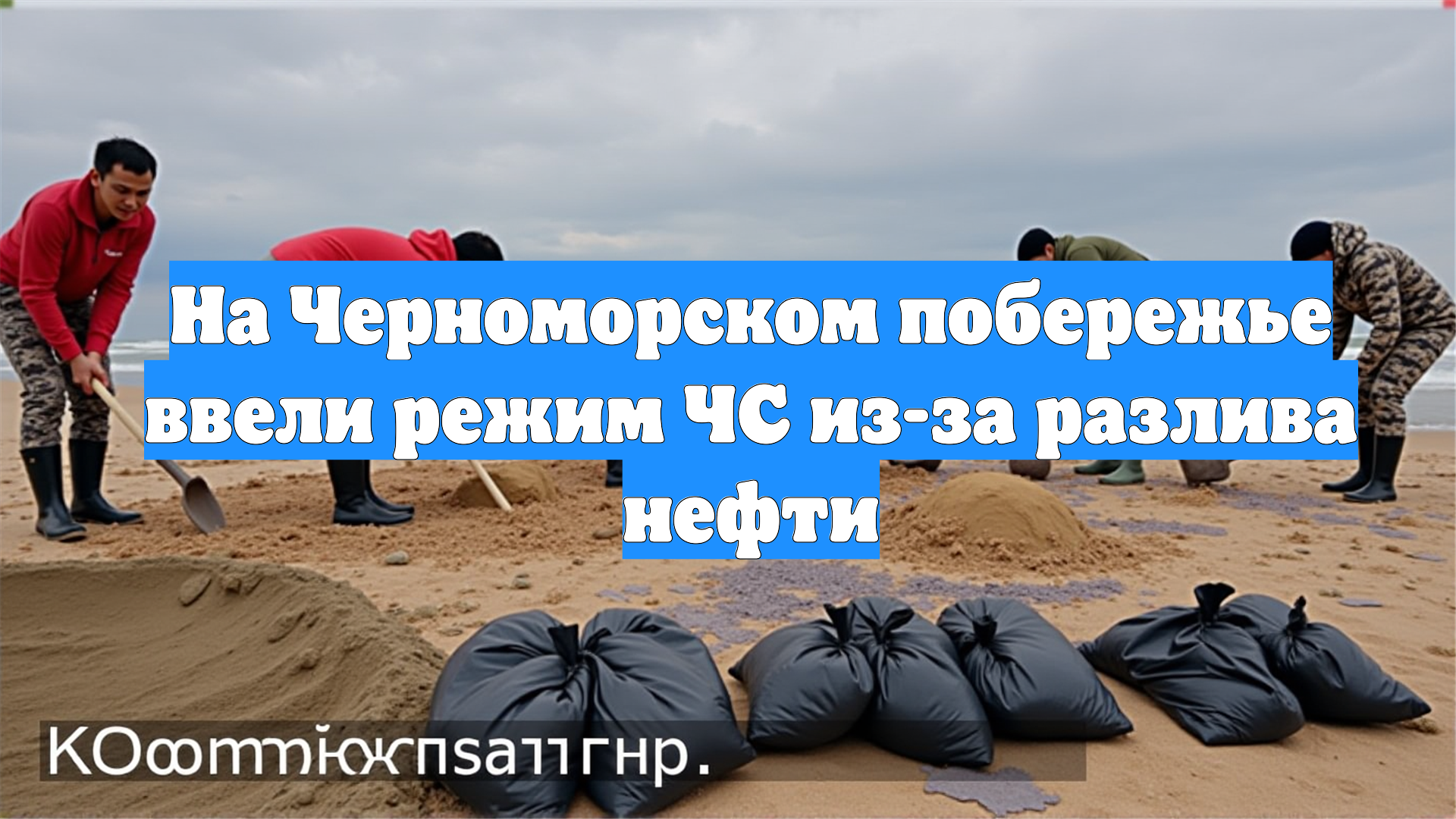 На Черноморском побережье ввели режим ЧС из-за разлива нефти