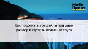 Как подогнать все файлы под один размер и сделать печатный спуск