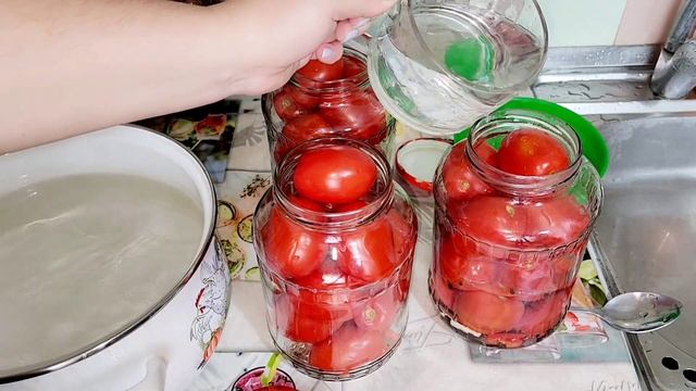 ПОМИДОРЫ В ТОМАТНОМ СОКЕ БЕЗ СТЕРИЛИЗАЦИИ БЕЗ УКСУСА НА ЗИМУ.🍎🍅🍅