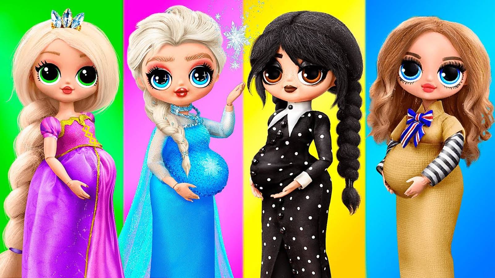 Уэнздэй, М3ГАН и принцессы Дисней станут мамами! 30 идей для кукол ЛОЛ смотреть онлайн