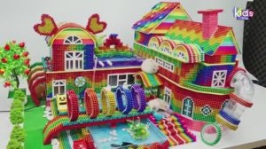 Магнитные шарики - Сделай сам, построй Сердечные Приветственные ворота для Домика Любви Хомячка с ба