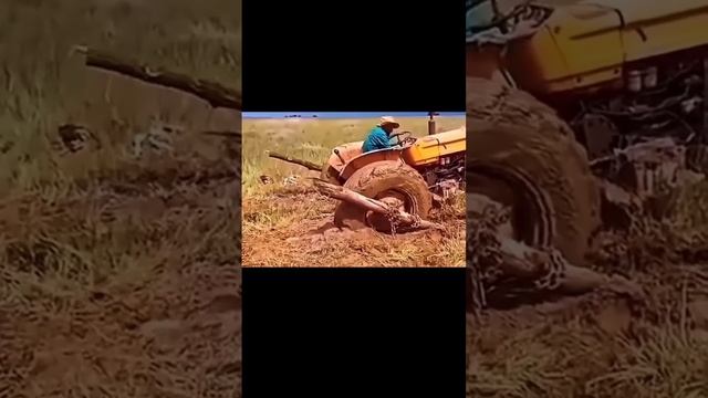 Как вытащить трактор из грязи