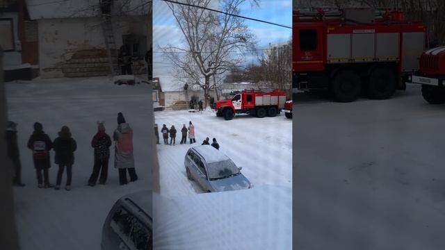 Пожар в Кунгуре по улице Труда