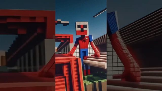 Майнкрафт человек паук ️ #minecraft #песня #майнкрафт #супергерои #мемы