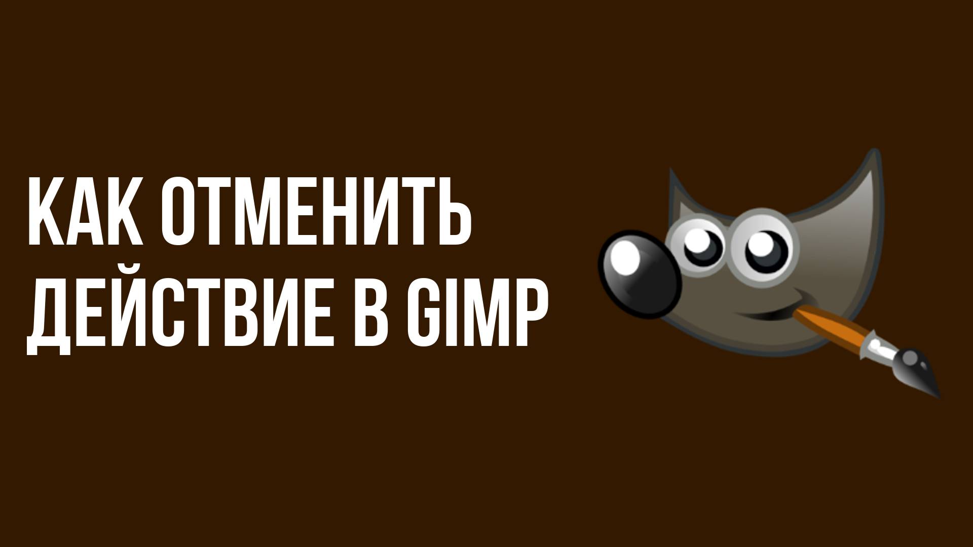 Как отменить действие в Gimp