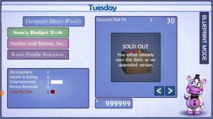 Five nignt at Freddy's 6 pizza simulator скраптрап съел меня получил две компании