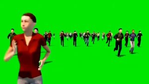 хромакей ЛЮДИ БЕГУТ